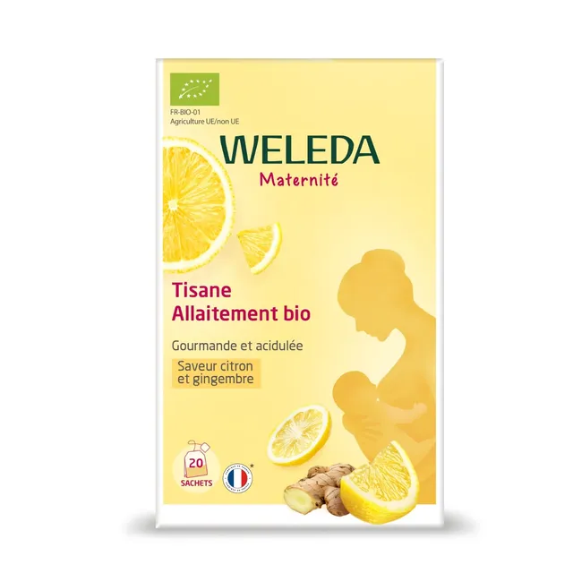 weleda-tisane-allaitement-bio-citron-gingembre-20-sachets-infusion-pour-favorise image 1
