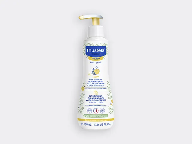 mustela-gel-lavant-nourrissant-cold-cream-la-cire-d-abeille-bio-gel-surgras-b-b- image 1