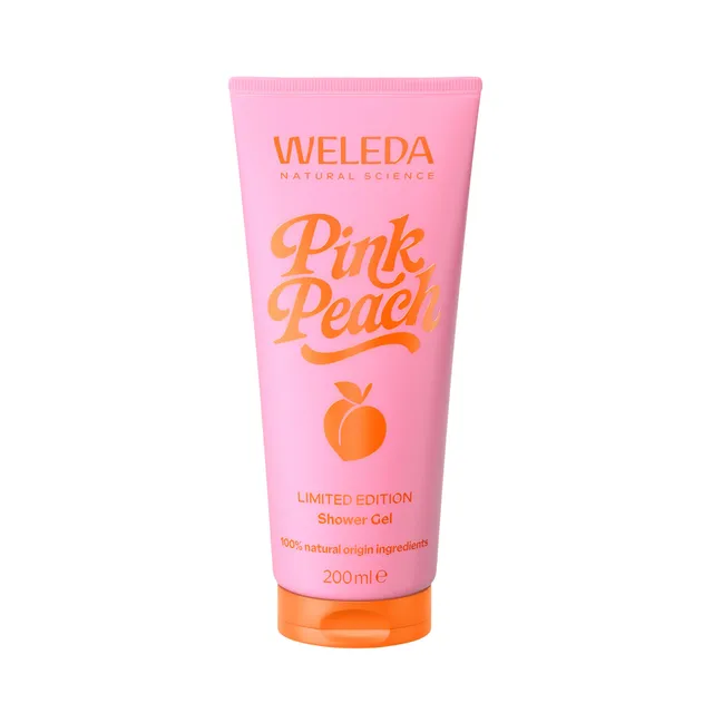 weleda-gel-douche-pink-peach-200-ml-gel-douche-naturel-parfum-p-che-orange-et-ja image 1