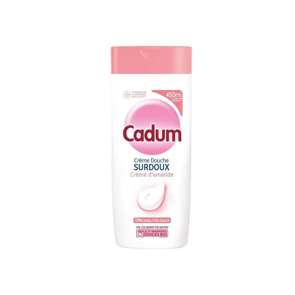 cadum-cr-me-douche-surdoux-cr-me-d-amande-450-ml-cr-me-douche-hydratante-et-apai image 1