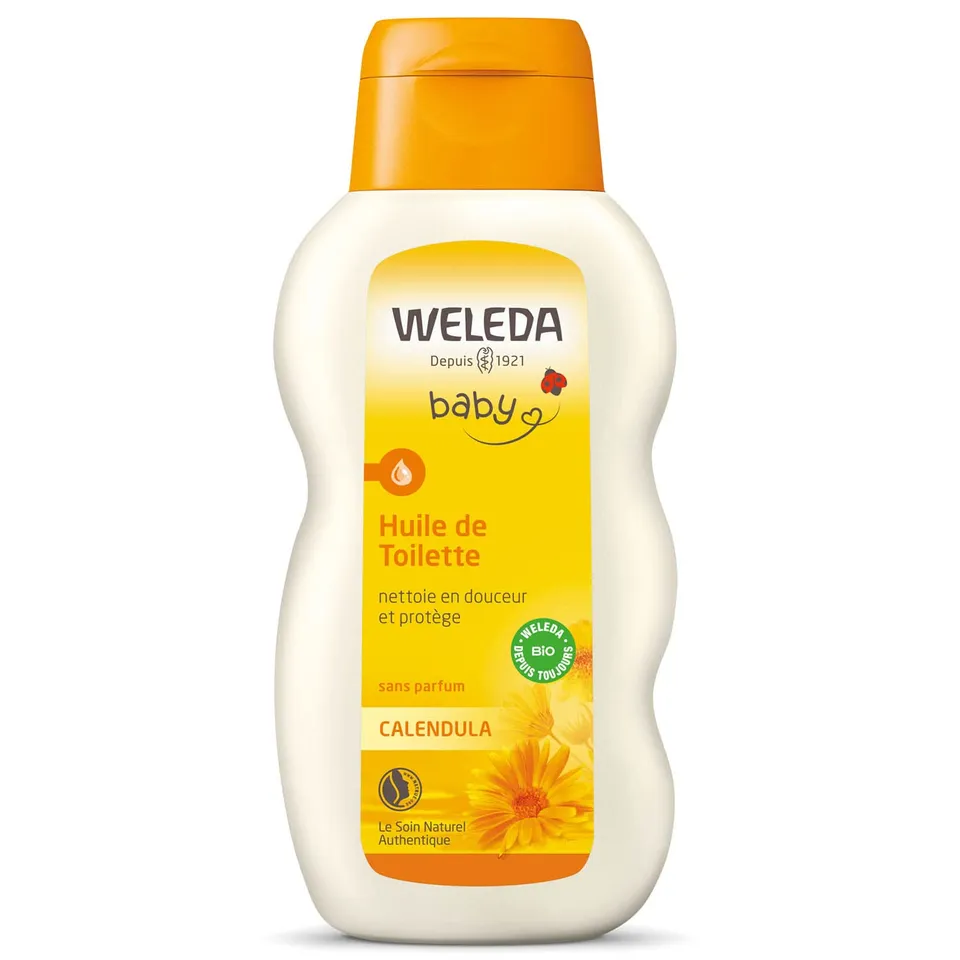 weleda-huile-de-toilette-calendula-b-b-200-ml-nettoyage-doux-et-protection-peau- image 1