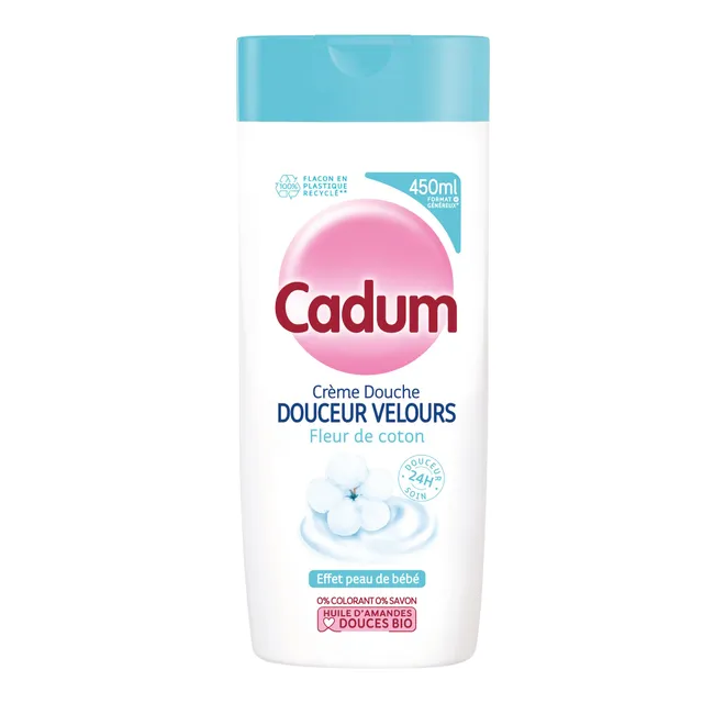 cadum-cr-me-douche-douceur-velours-fleur-de-coton-450-ml-gel-douche-adoucissant- image 1