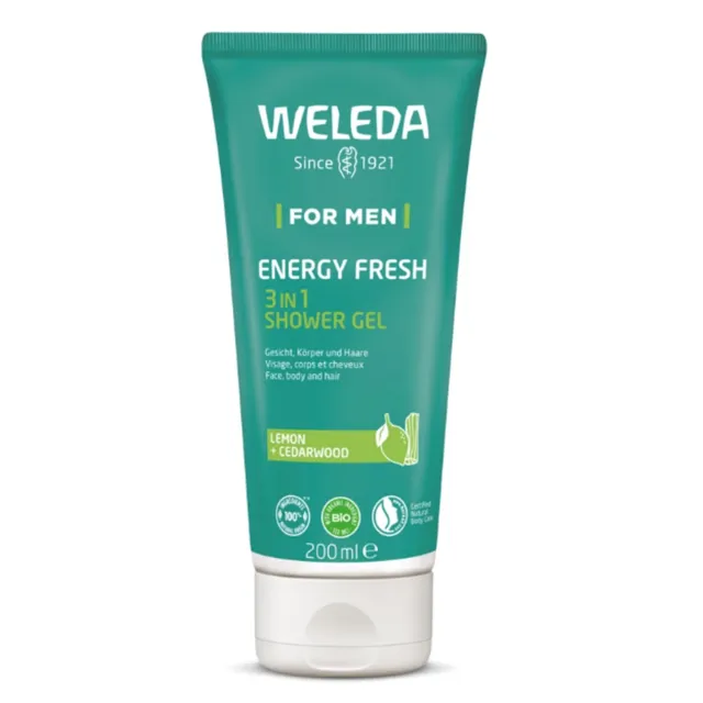 weleda-energy-fresh-gel-douche-homme-3-en-1-visage-corps-cheveux-200-ml-parfum-b image 1