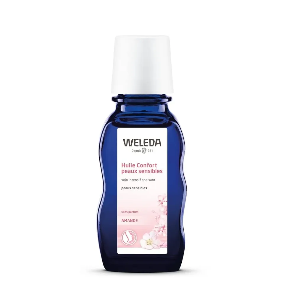 weleda-huile-visage-confort-l-amande-50-ml-soin-apaisant-et-d-maquillant-peaux-s image 1
