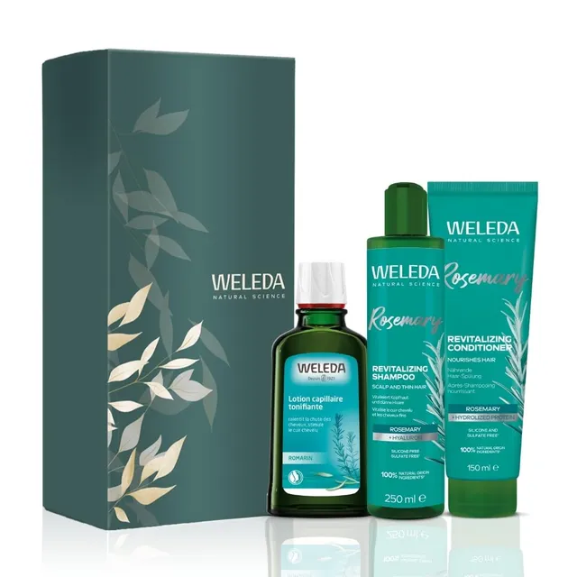 weleda-routine-capillaire-romarin-lotion-tonifiante-100-ml-shampooing-revitalisa image 1