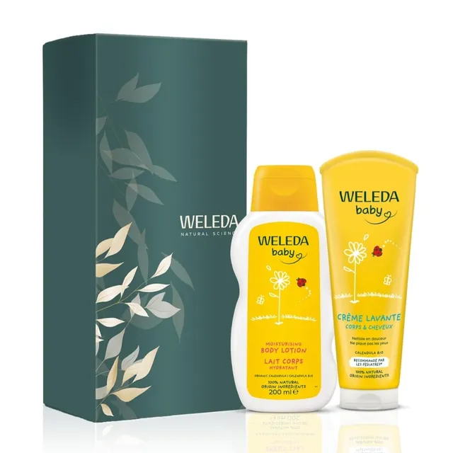 weleda-duo-soin-b-b-calendula-lait-corporel-200-ml-cr-me-lavante-corps-et-cheveu image 1
