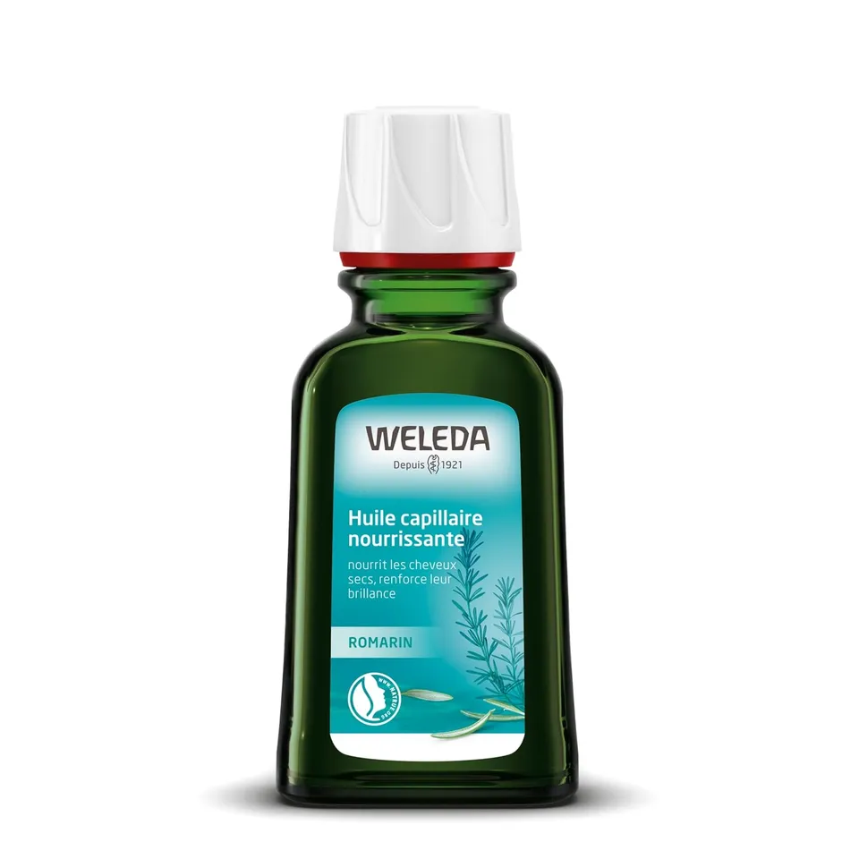weleda-huile-capillaire-nourrissante-au-romarin-50-ml-soin-intensif-cheveux-secs image 1