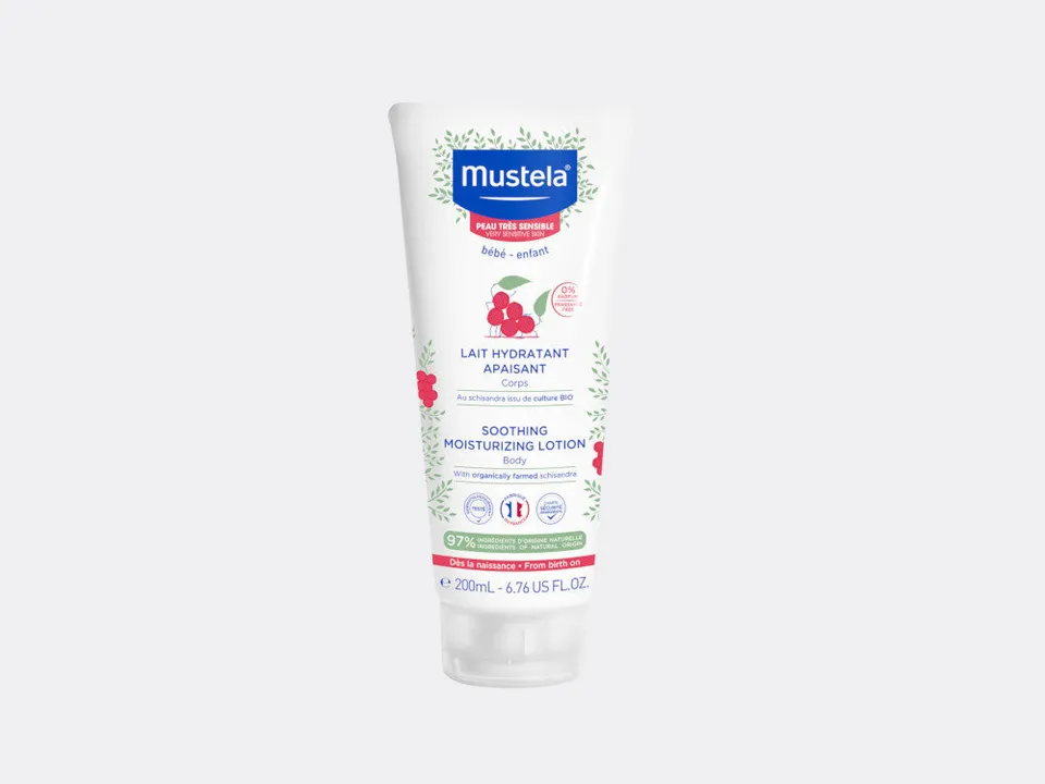 mustela-lait-hydratant-apaisant-au-schisandra-bio-lait-corps-sans-parfum-peau-tr image 1