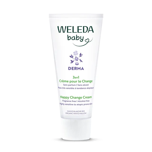 weleda-baby-derma-cr-me-pour-le-change-mauve-blanche-50-ml-3en1-peaux-tr-s-sensi image 1