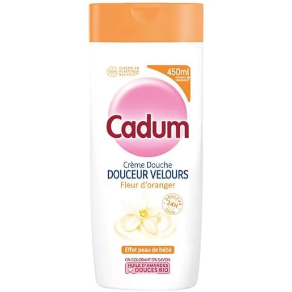 cadum-cr-me-douche-douceur-velours-fleur-d-oranger-450-ml-gel-douche-adoucissant image 1