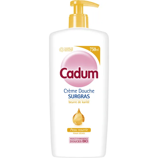 cadum-surgras-cr-me-douche-karit-750-ml-format-conomique-huile-d-amande-douce-bi image 1