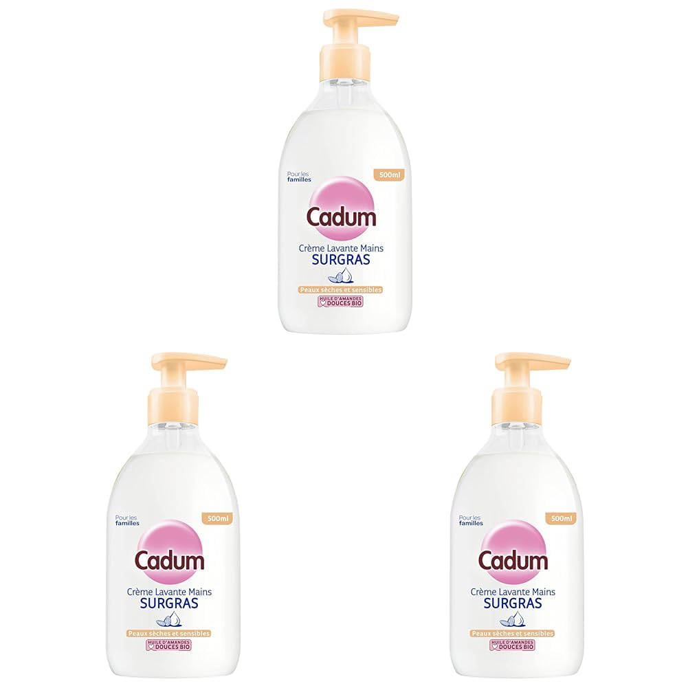 cadum-cr-me-lavante-surgras-500-ml-nettoyant-mains-famille-l-huile-d-amandes-dou image 2
