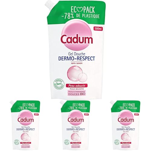 cadum-gel-douche-dermo-respect-eco-pack-500-ml-sans-savon-huile-d-amandes-douces image 4