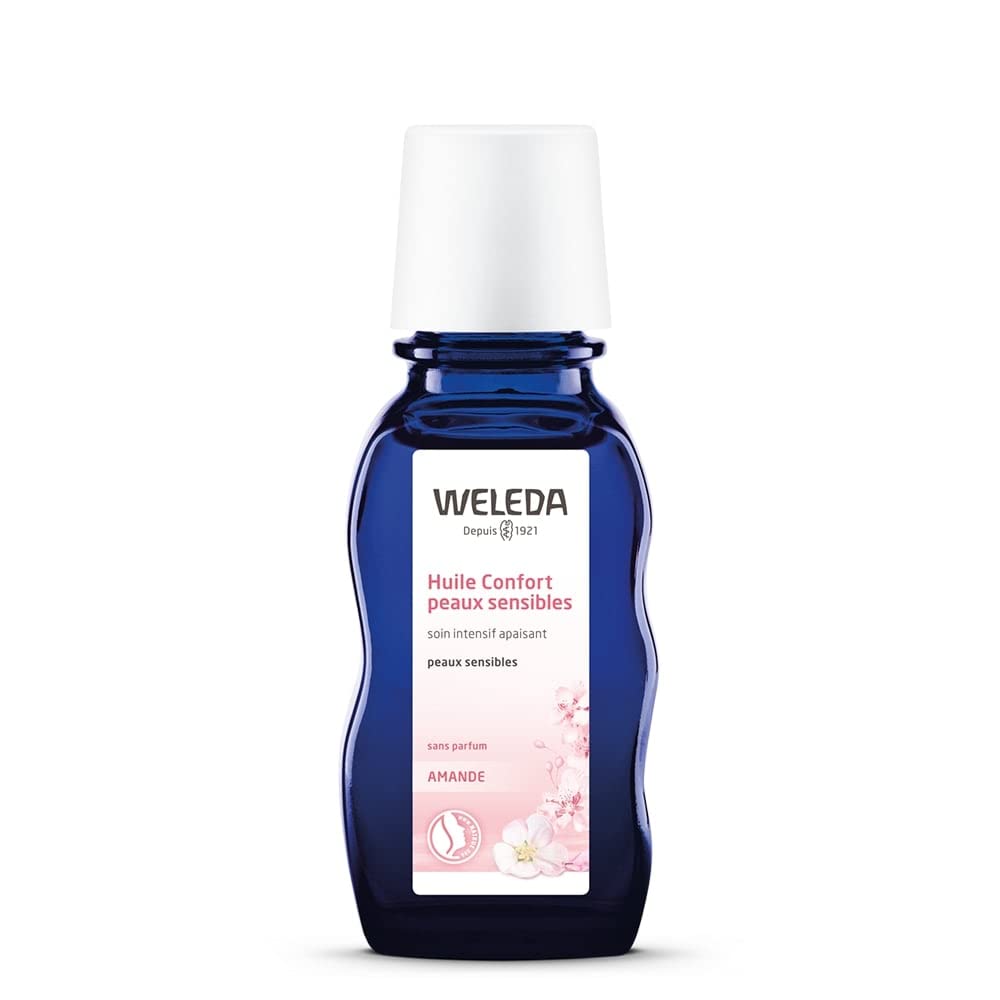 weleda-huile-visage-confort-l-amande-50-ml-soin-apaisant-et-d-maquillant-peaux-s image 1