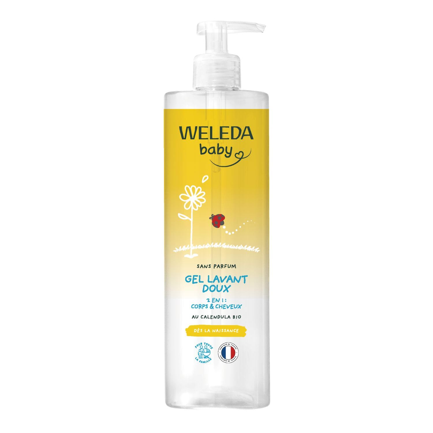 weleda-gel-lavant-doux-calendula-sans-parfum-400-ml-gel-2-en-1-corps-et-cheveux- image 1