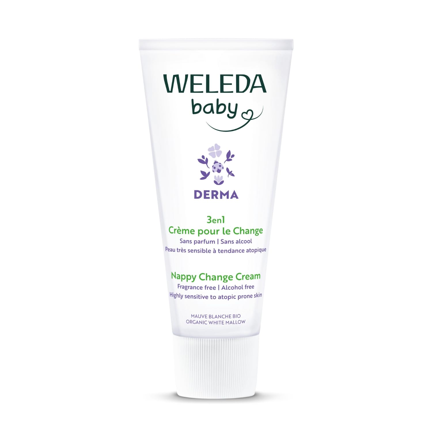 weleda-baby-derma-cr-me-pour-le-change-mauve-blanche-50-ml-3en1-peaux-tr-s-sensi image 1