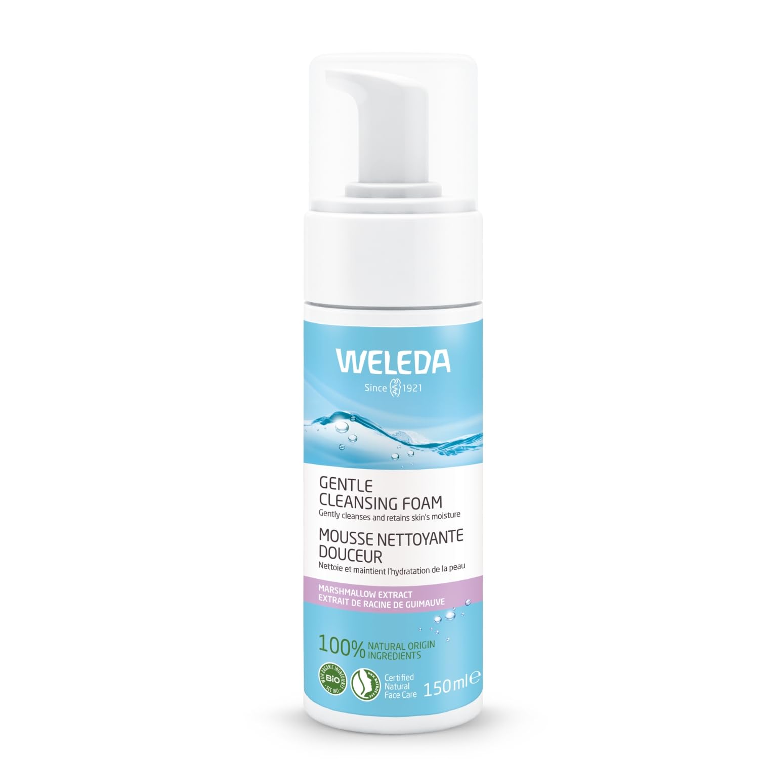 weleda-mousse-nettoyante-douceur-150-ml-nettoyant-visage-et-d-maquillant-peaux-n image 1