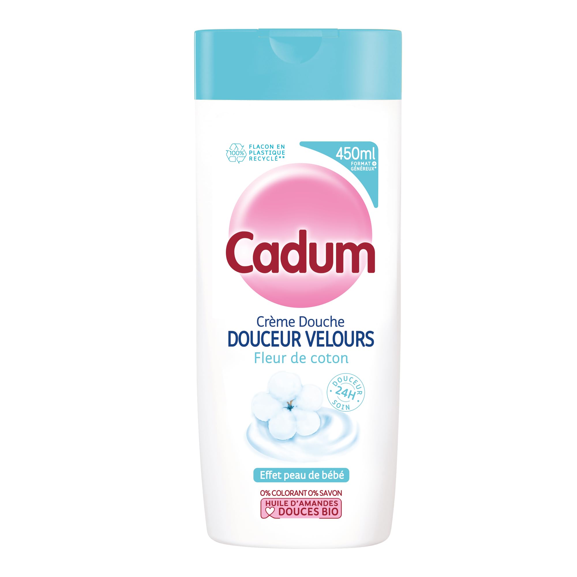 cadum-cr-me-douche-douceur-velours-fleur-de-coton-450-ml-gel-douche-adoucissant- image 1