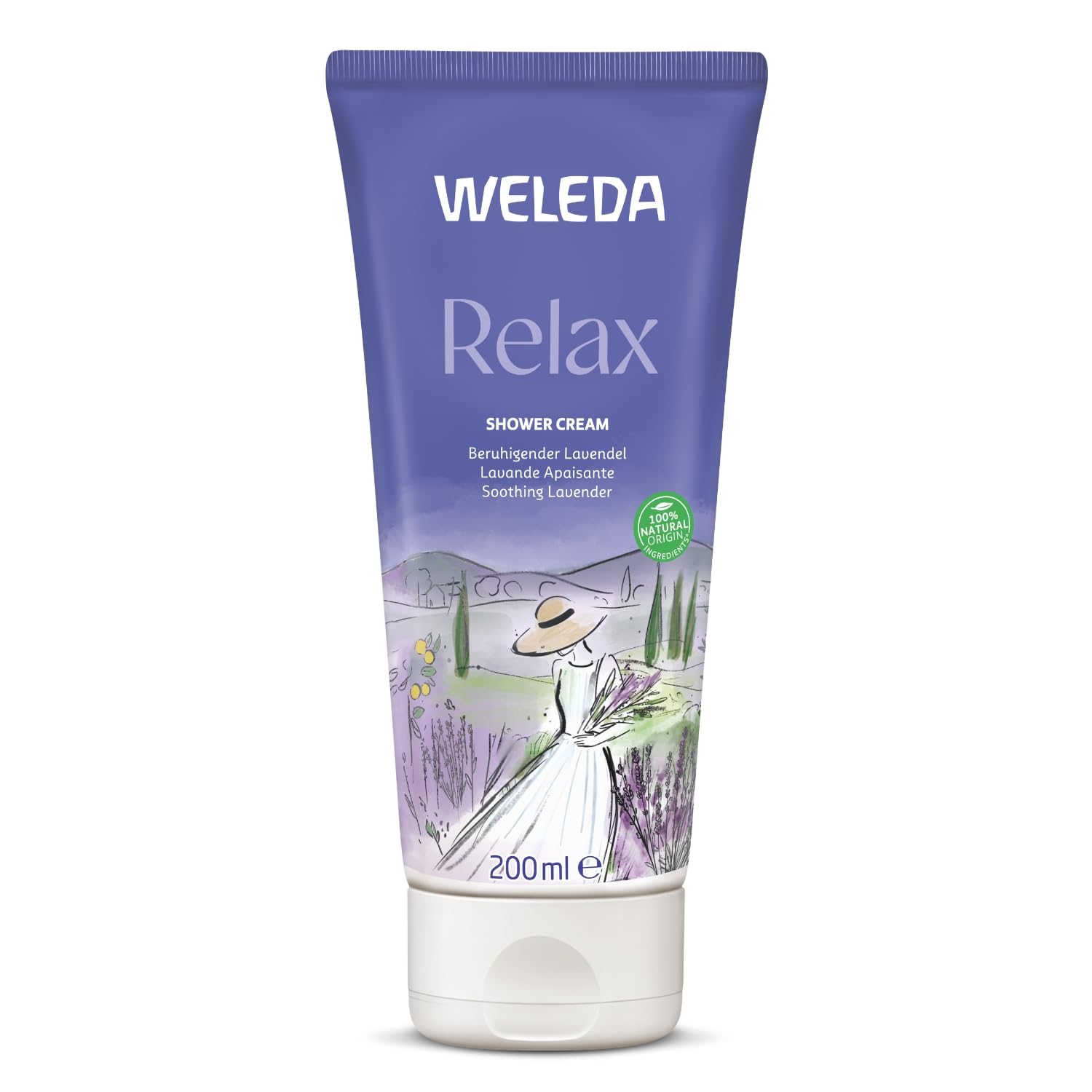 weleda-aroma-shower-relax-cr-me-de-douche-lavande-200-ml-parfum-100-naturel-lava image 1