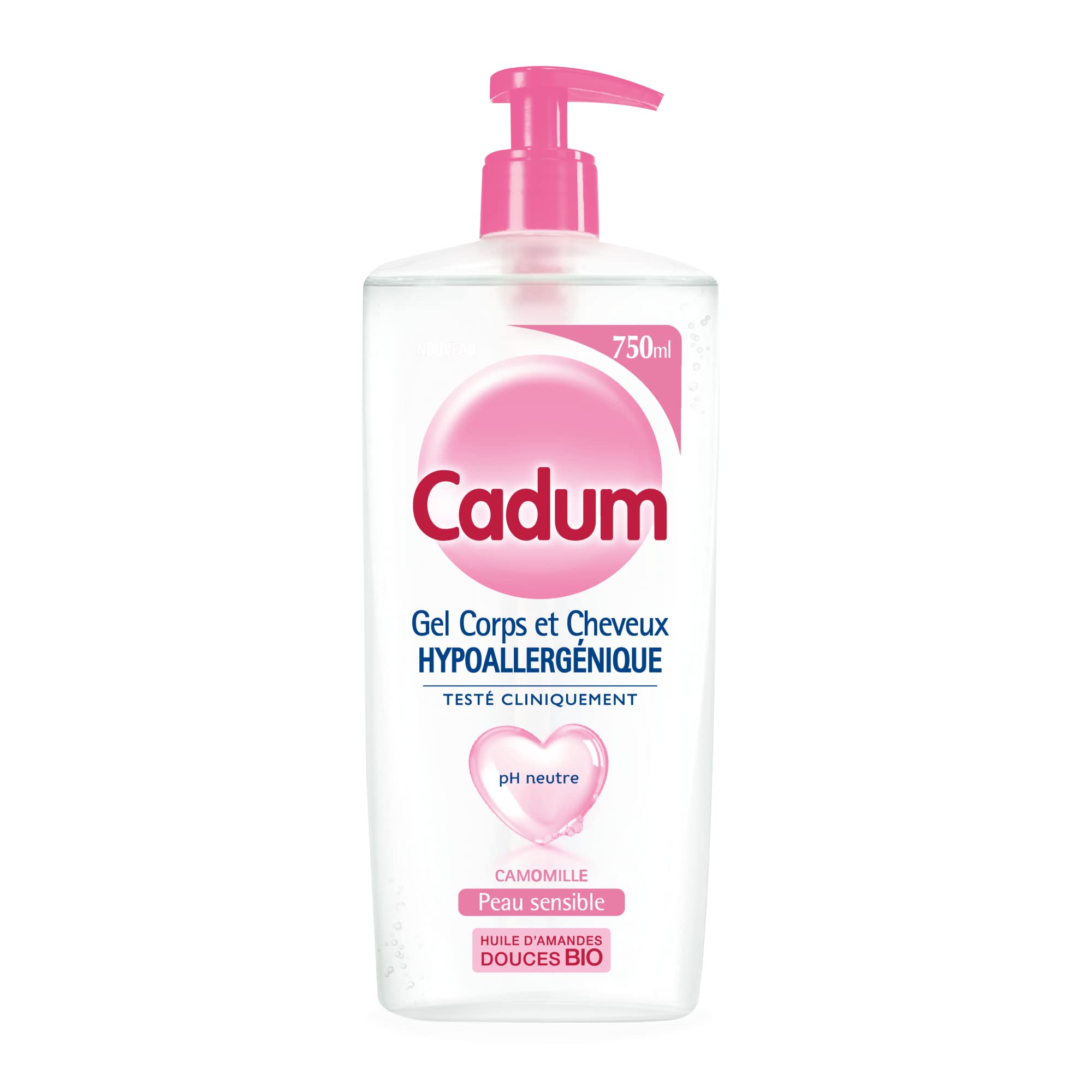 cadum-gel-corps-et-cheveux-hypoallerg-nique-camomille-750-ml-gel-2-en-1-ph-neutr image 1