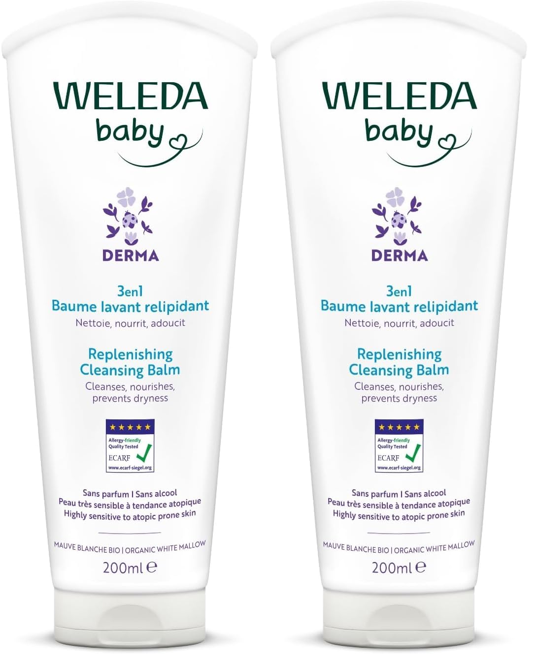 weleda-baume-lavant-relipidant-derma-3en1-200-ml-mauve-blanche-bio-sans-savon-pe image 7