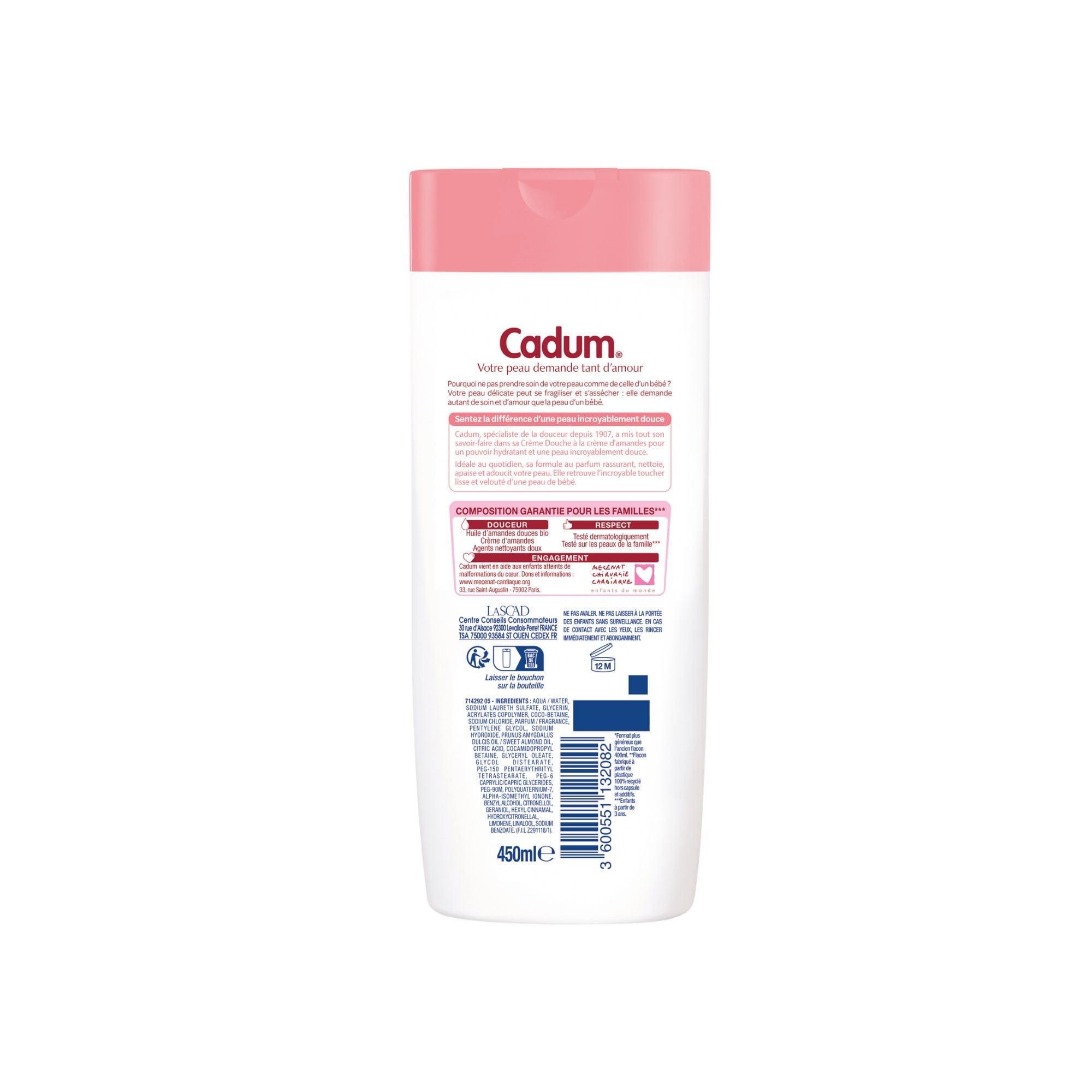 cadum-cr-me-douche-surdoux-cr-me-d-amande-450-ml-cr-me-douche-hydratante-et-apai image 2