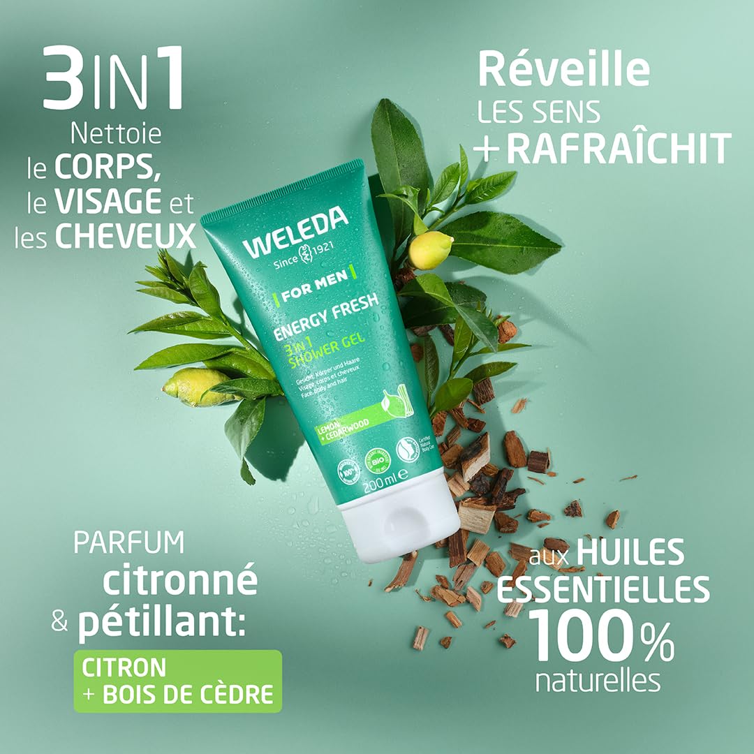 weleda-energy-fresh-gel-douche-homme-3-en-1-visage-corps-cheveux-200-ml-parfum-b image 2