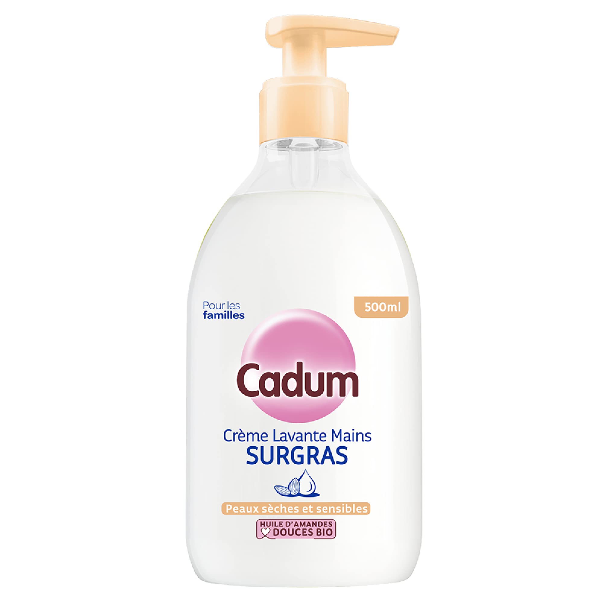 cadum-cr-me-lavante-surgras-500-ml-nettoyant-mains-famille-l-huile-d-amandes-dou image 1
