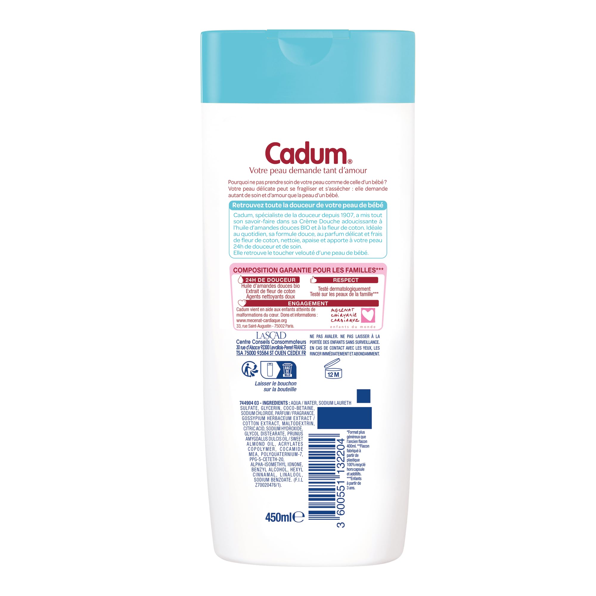 cadum-cr-me-douche-douceur-velours-fleur-de-coton-450-ml-gel-douche-adoucissant- image 2