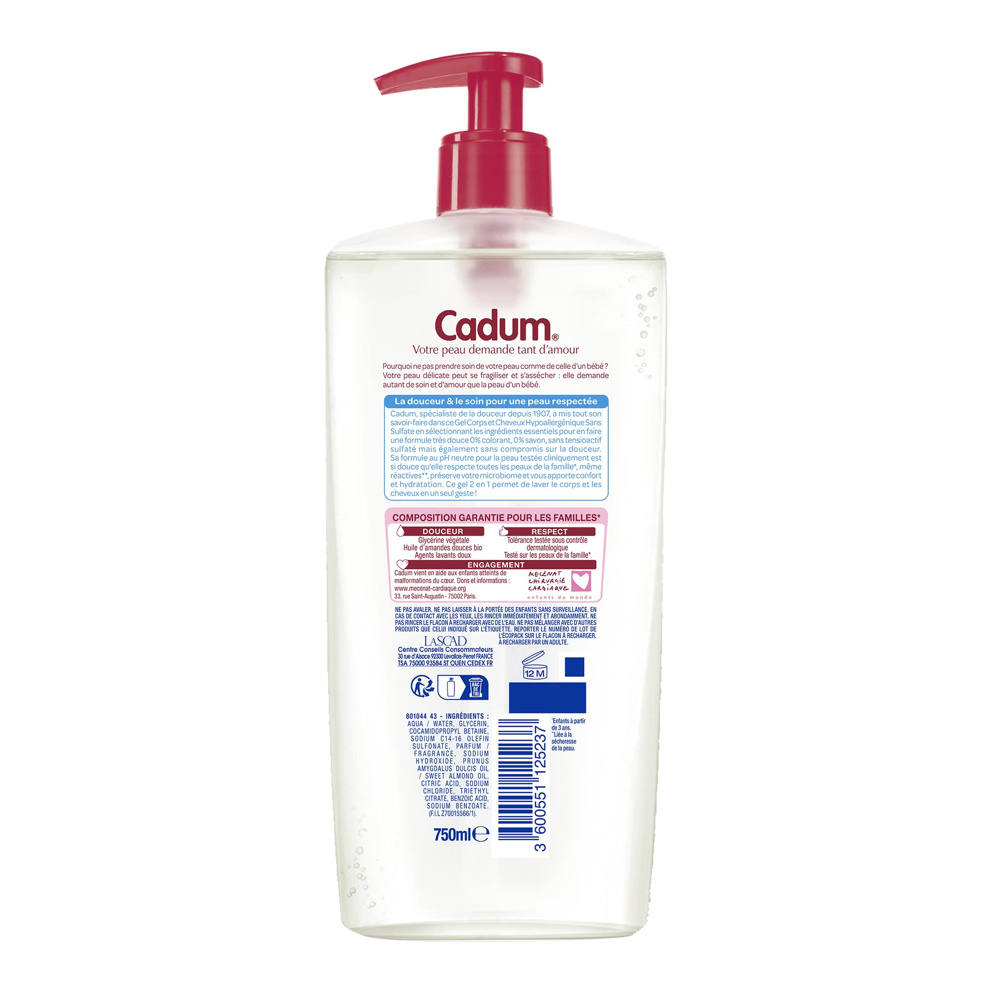 cadum-ecopack-gel-corps-et-cheveux-hypoallerg-nique-sans-sulfate-750-ml image 2