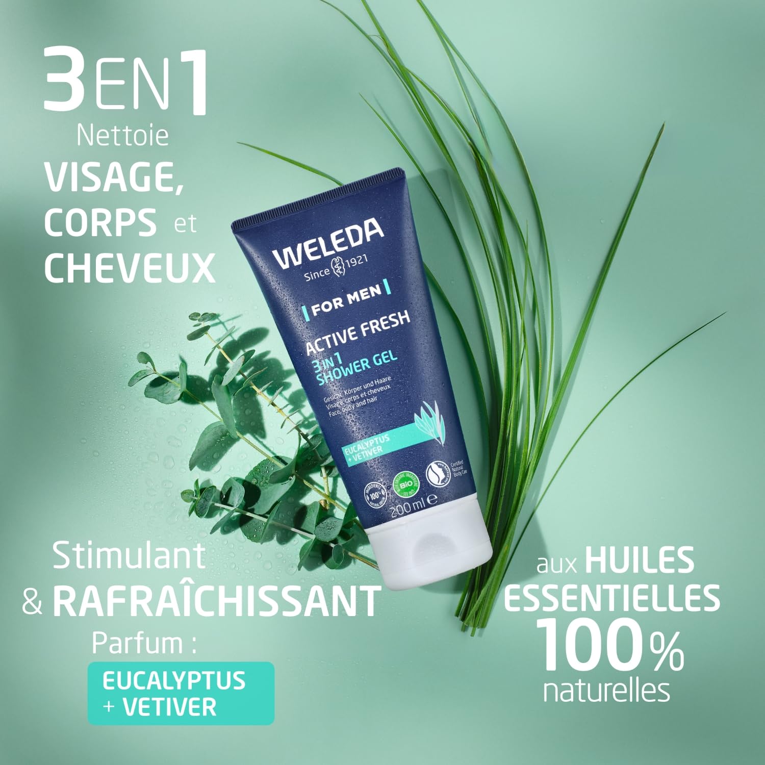 weleda-active-fresh-gel-douche-3en1-homme-200-ml-eucalyptus-romarin-v-tiver-base image 2