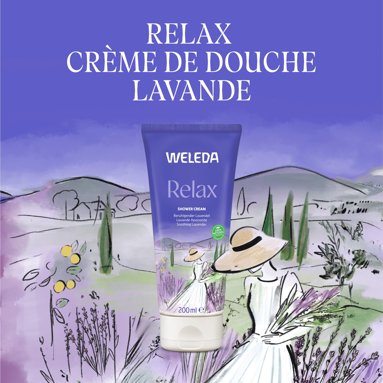 weleda-aroma-shower-relax-cr-me-de-douche-lavande-200-ml-parfum-100-naturel-lava image 2