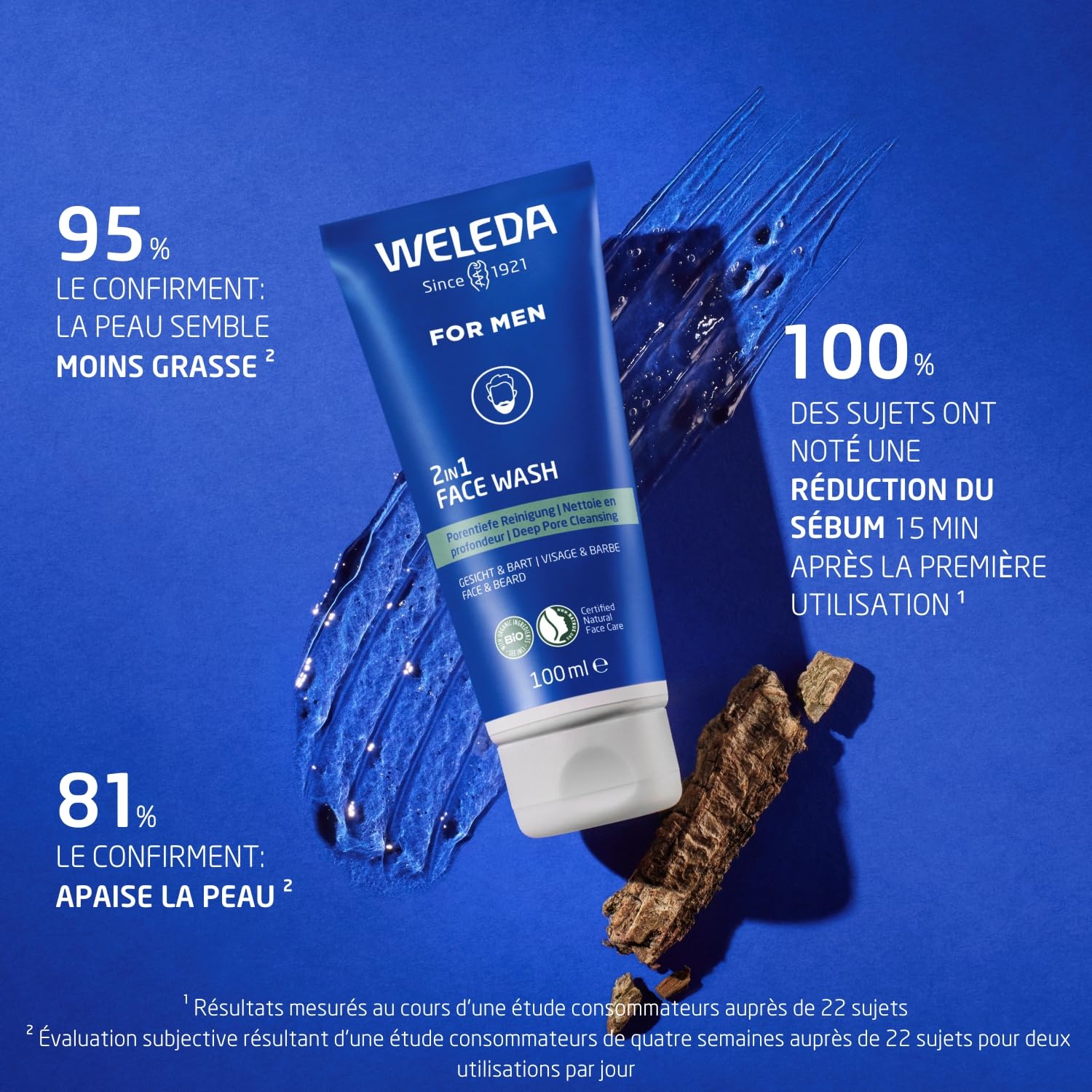 weleda-gel-nettoyant-visage-2-en-1-homme-visage-barbe-100-ml-anti-imperfections- image 2