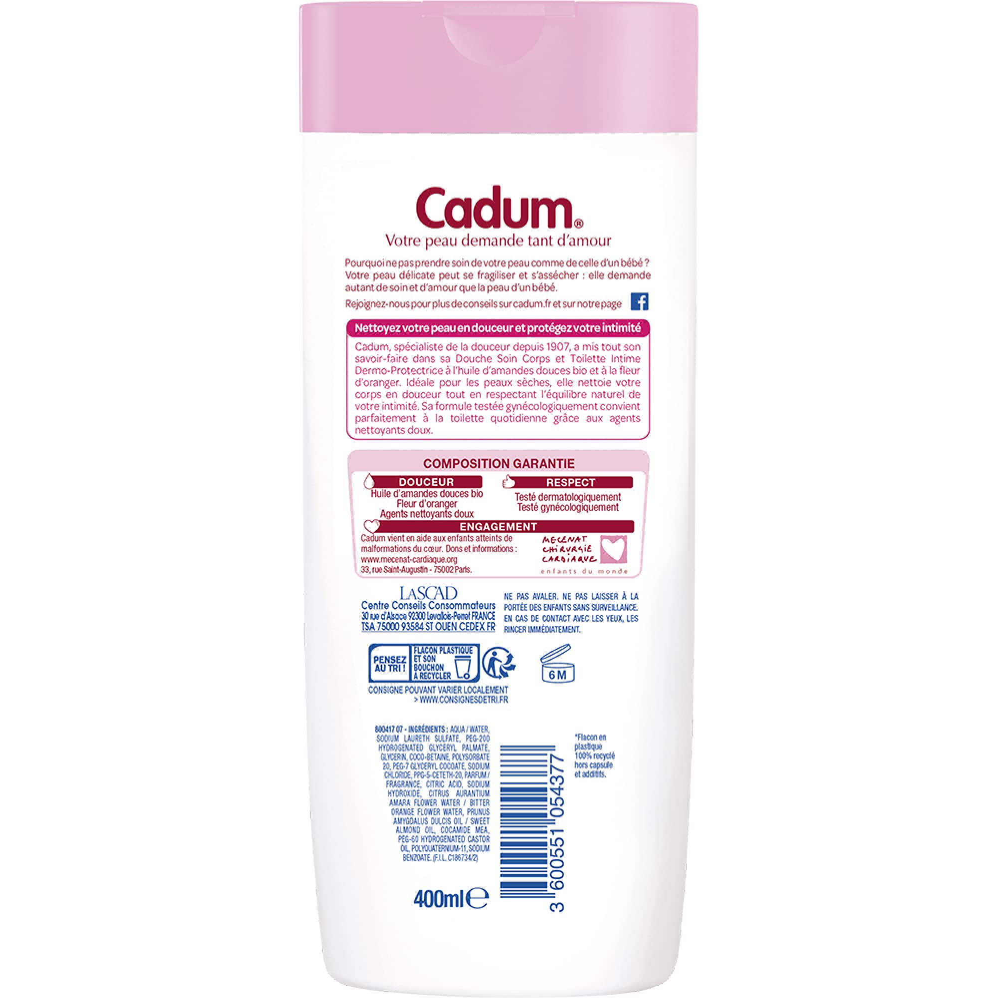 cadum-dermo-protectrice-douche-soin-corps-et-toilette-intime-huile-d-amandes-dou image 2