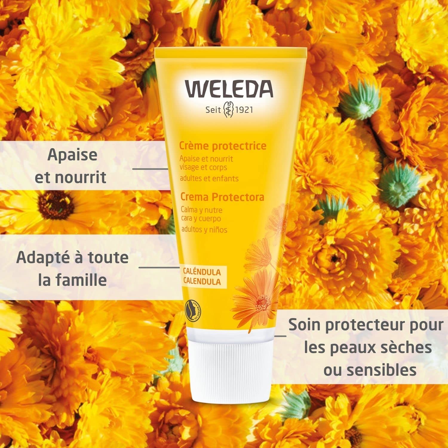 weleda-cr-me-protectrice-calendula-bio-75-ml-visage-et-corps-adultes-enfants-d-s image 2