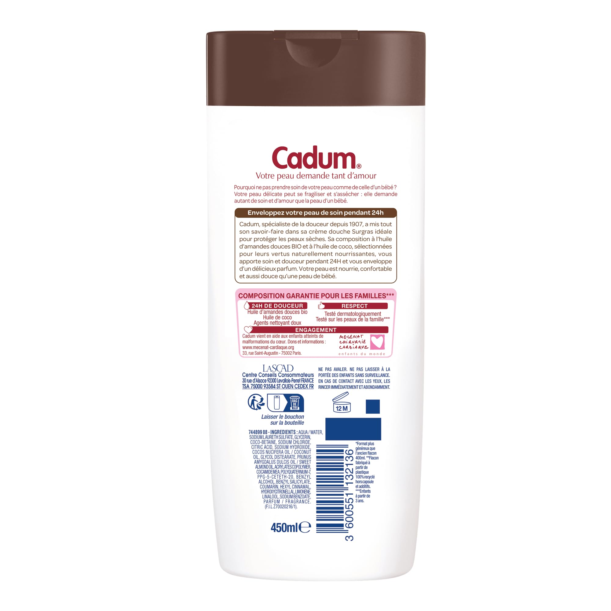cadum-cr-me-douche-surgras-coco-450-ml-gel-douche-surgras-nourrissant-l-huile-de image 2
