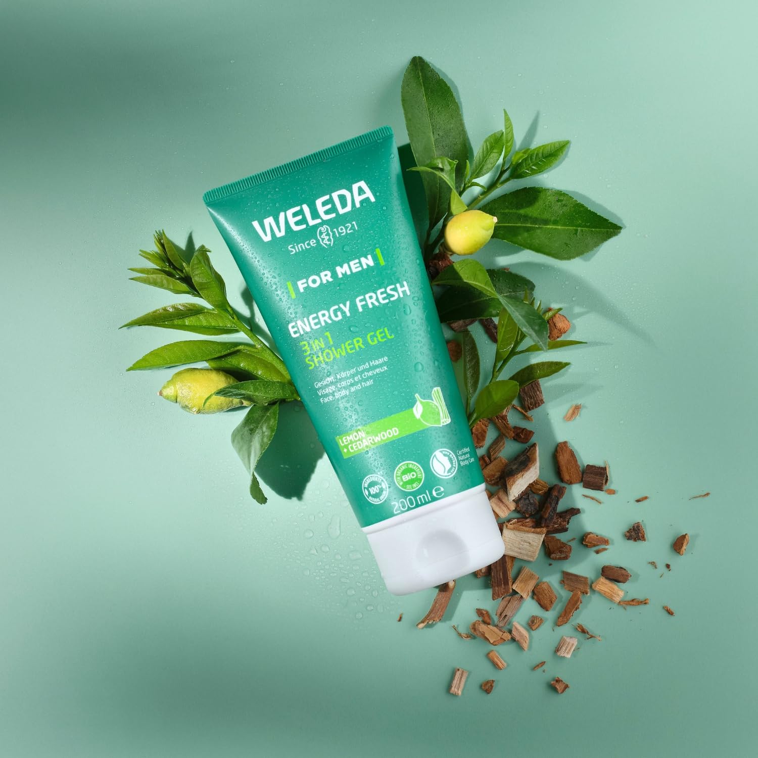 weleda-energy-fresh-gel-douche-homme-3-en-1-visage-corps-cheveux-200-ml-parfum-b image 3
