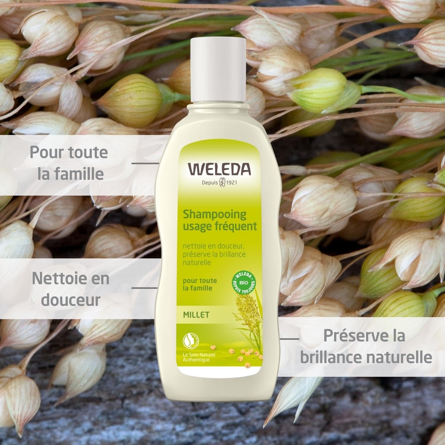 weleda-shampooing-extra-doux-millet-190-ml-shampooing-usage-fr-quent-bio-pour-ch image 2