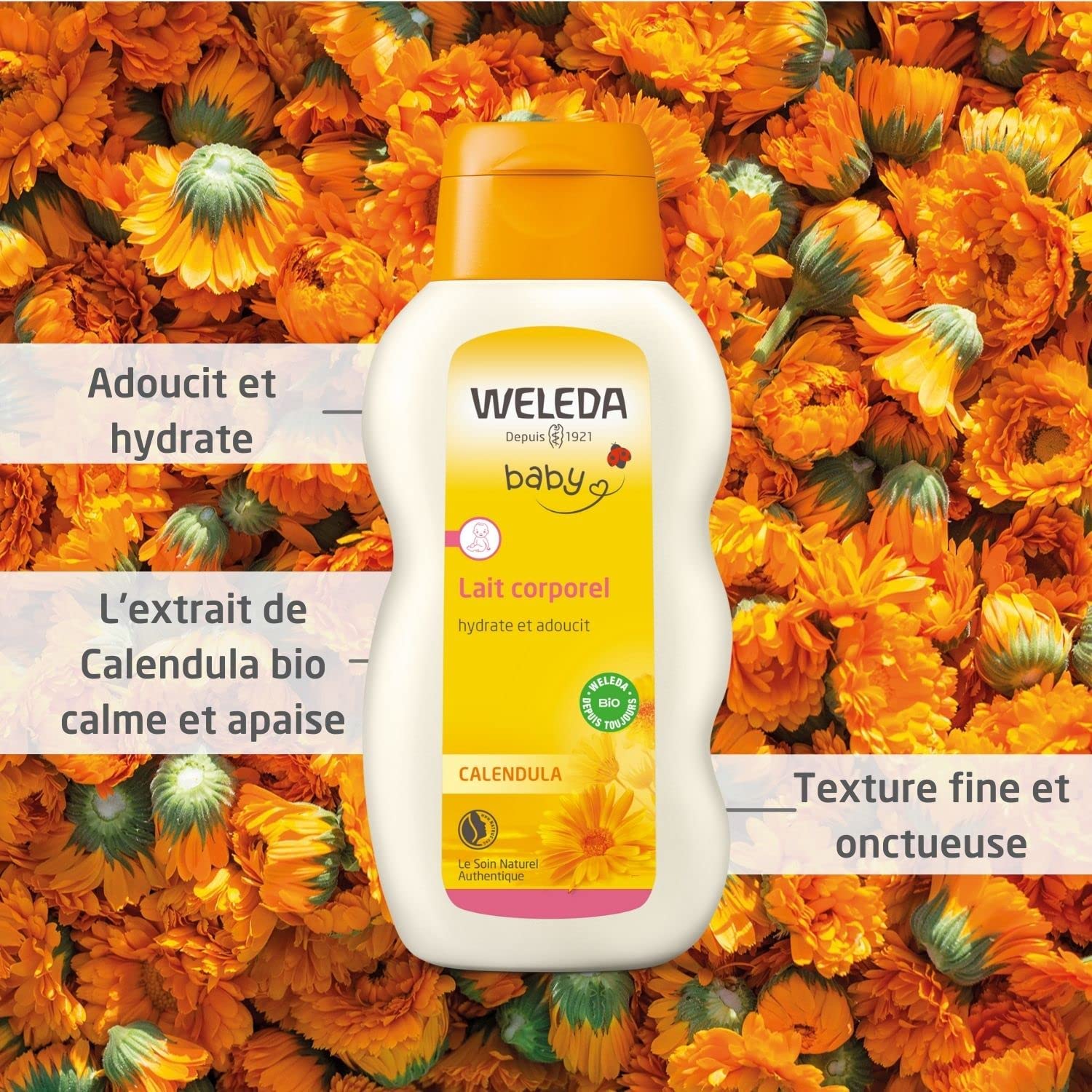 weleda-lait-corporel-calendula-200-ml-lait-corps-hydratant-b-b-et-enfant-d-s-la- image 2